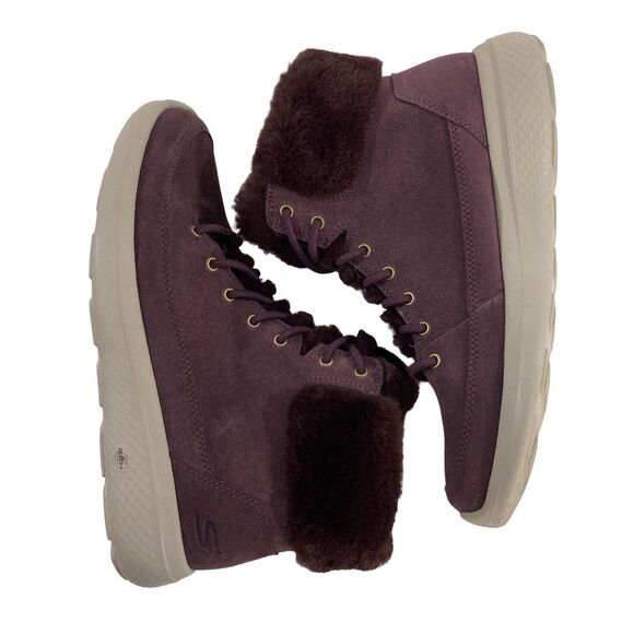 Skechers Shoes - Skechers On The Go Women's 8.5 Burgundy Water Resistant Suede Ankle Boots Winter